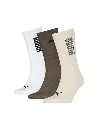 PUMA | Calcetines casual de hombre RIB Logo Crew, paquete de 3 |